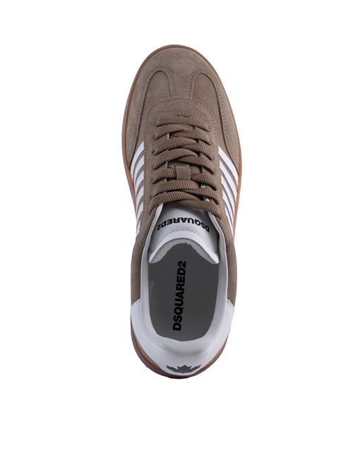 Sneakers Boxer in pelle tabacco/bianco DSQUARED2 | SNM0364 14170001M4071